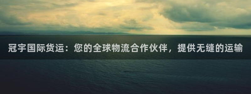 尊龙旗舰app：冠宇国际货运：您的全球物流合作伙伴，提供